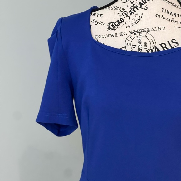 MaryCrafts Royal Blue Sheath Dress | Size 4 | Midi | Like New - Picture 9 of 12